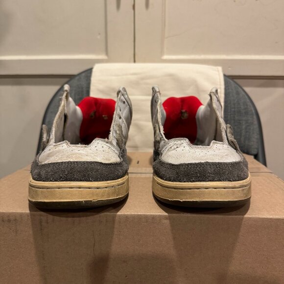 Old Trashed DC Shoes Red/Battleship Grey - Picture 4 of 11
